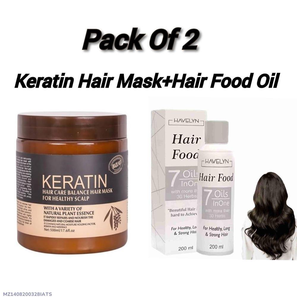 BUY 1 GET 1 FREE Keratin Hair Mask+Hair Food OIL